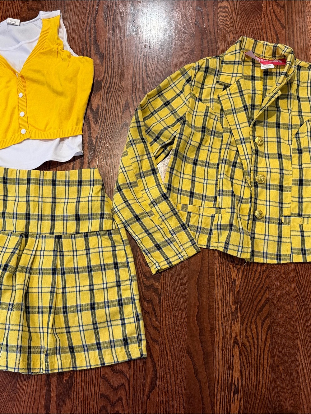 Clueless Cher Costume Yellow Plaid Women’s XS 0-2 Costume